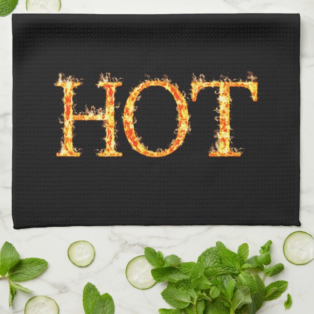 Hot Fire Kitchen Towel (Folded)