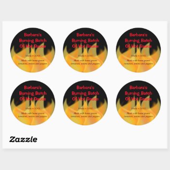 Hot Fire Themed Food Label by NightOwlsMenagerie at Zazzle