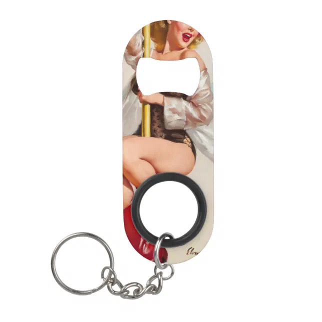 Hot Firefighter Pinup Girl Keychain Bottle Opener Zazzle