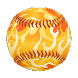 Hot flames baseball
