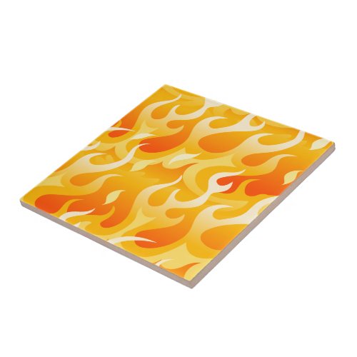 Hot flames ceramic tile