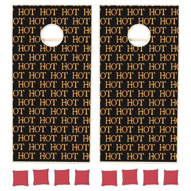 Hot Flames Fire Burning Cornhole Set (Set)