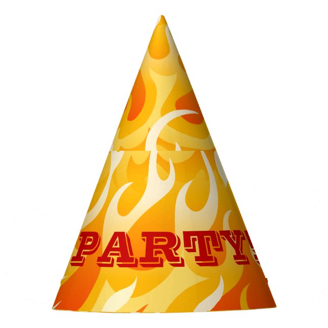 Hot flames party hat (Front)