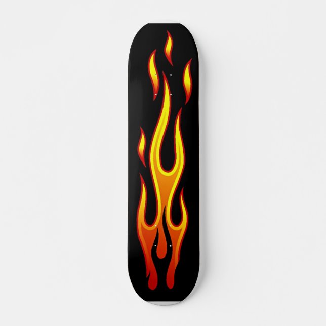 Hot Flames Skateboard Deck (Front)