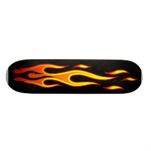 Hot Flames Skateboard Deck