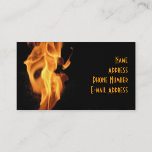 Hot Flaming Business Card