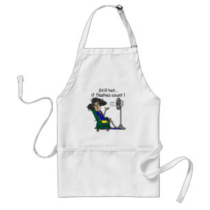 Hot Flash Humor Adult Apron