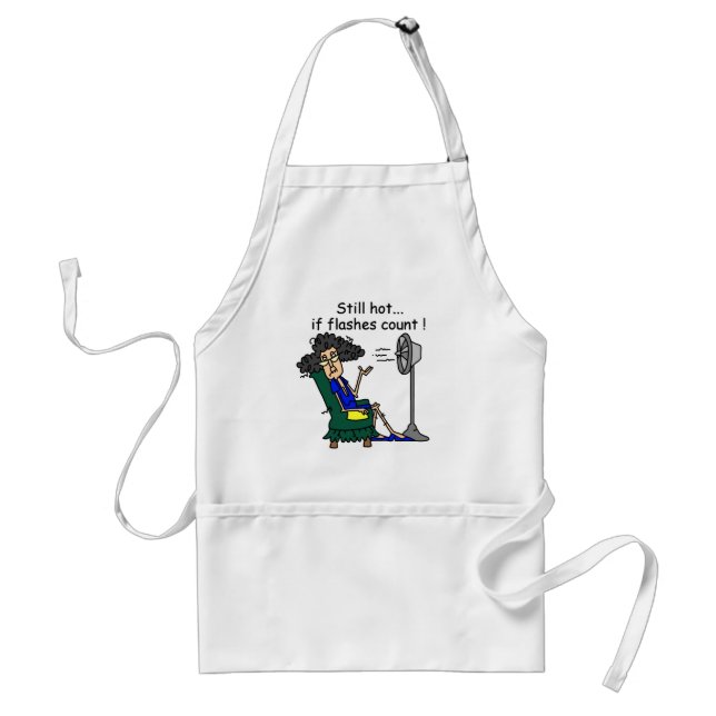 Hot Flash Humor Adult Apron (Front)