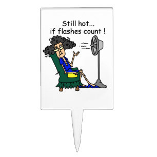 Hot Flash Humor Cake Topper