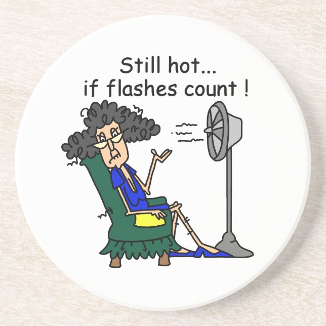 Hot Flash Humor Coaster (Front)