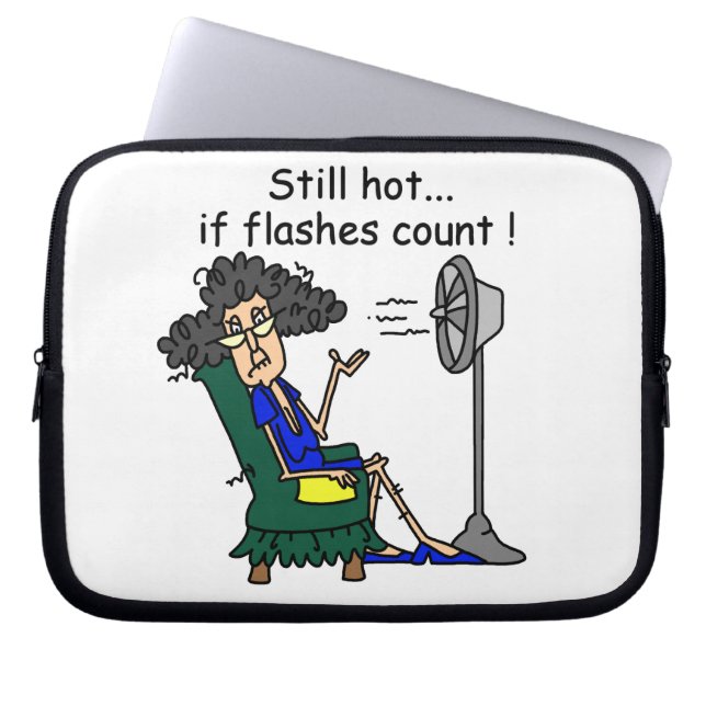Hot Flash Humor Laptop Sleeve (Front)