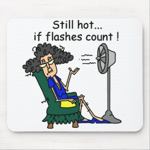 Hot Flash Humor Mouse Pad