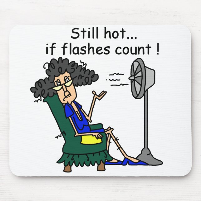 Hot Flash Humor Mouse Pad (Front)