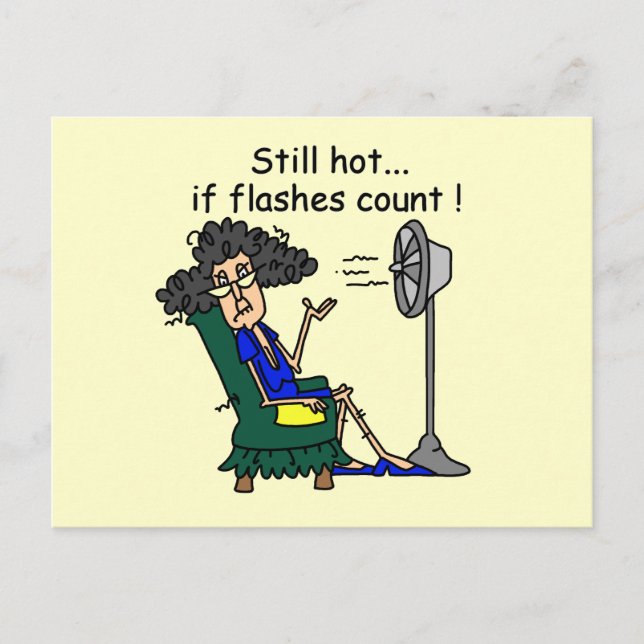 Hot Flash Humor Postcard (Front)