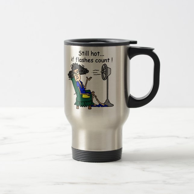 Hot Flash Humor Travel Mug (Right)