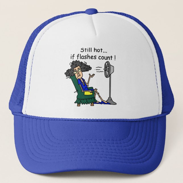 Hot Flash Humor Trucker Hat (Front)