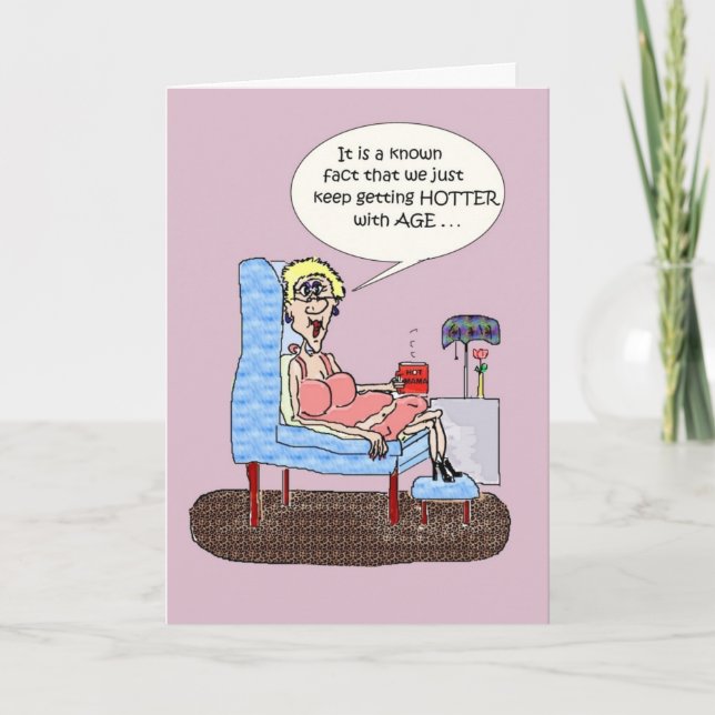 HOT FLASHES FUNNY BIRTHDAY CARD (Front)
