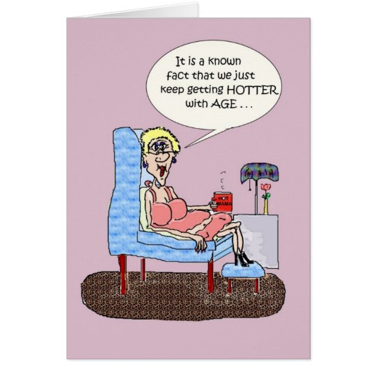 Hot Flashes Funny Birthday Card 