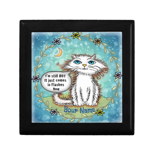 Hot Flashes Scraggles Cat Gift Box (Front)