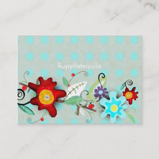 Customizable Hot Floral Business Card