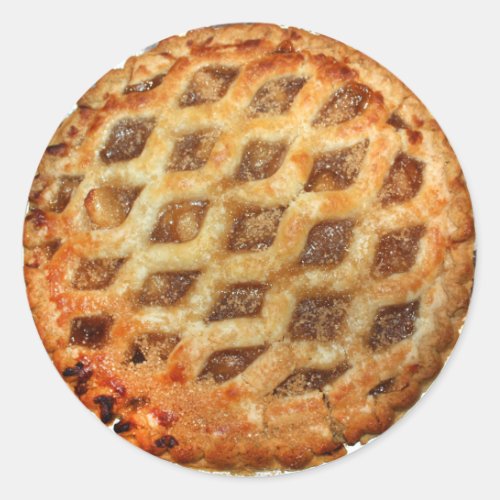 Hot Fresh Apple Pie Classic Round Sticker