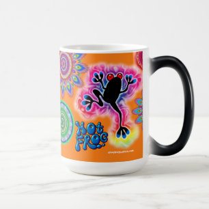 Hot Frog Surf morphing coffee mug. Color Morph Mug