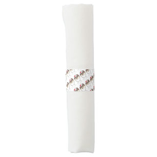 Hot Fudge Ice Cream Sundae Dessert Scoop Shop Napkin Bands