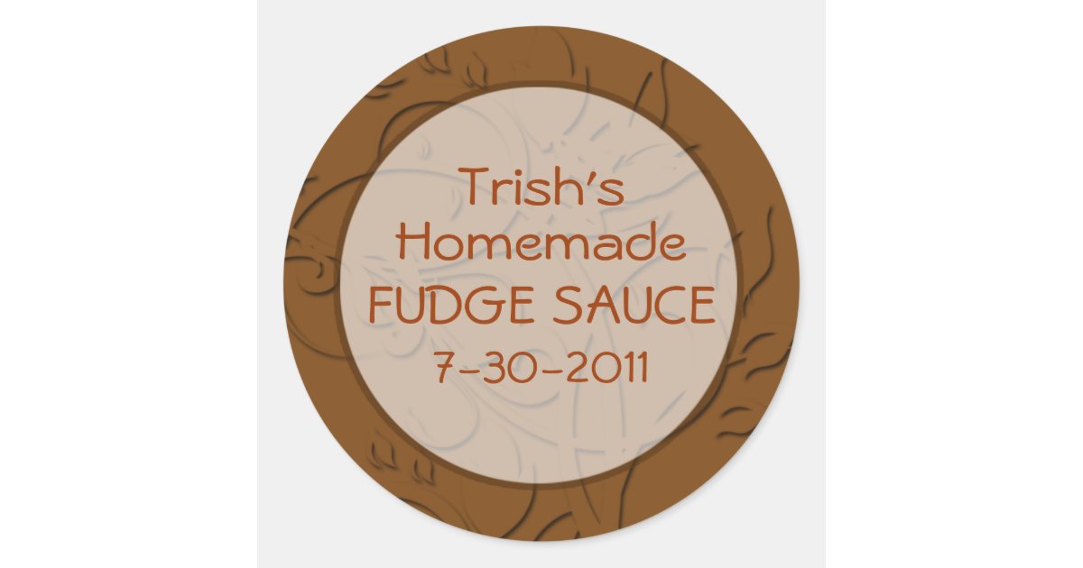 Hot Fudge Sauce or Chocolate Sauce Labels | Zazzle