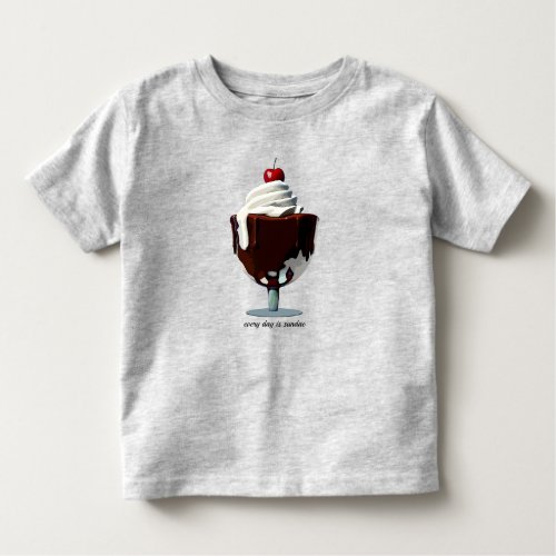 HOT FUDGE SUNDAE ICE CREAM LOVERS WHIPPED CREAM TODDLER T_SHIRT