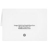 Hot Fudge Sundae Martini Recipe Greeting NoteCard (Back Horizontal)