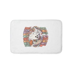 Hot Ghoul Halloween Ghost Witch Hat Skateboard Bath Mat