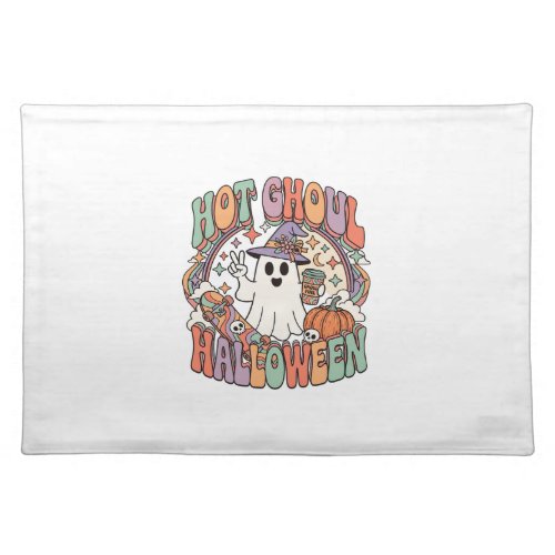 Hot Ghoul Halloween Ghost Witch Hat Skateboard Cloth Placemat