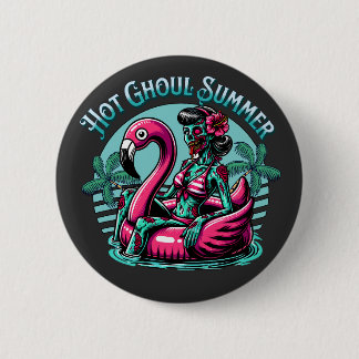 Hot ghoul summer button