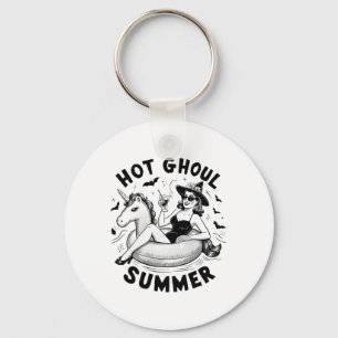 Hot Ghoul Summer Funny Halloween Outfit Costumes Keychain