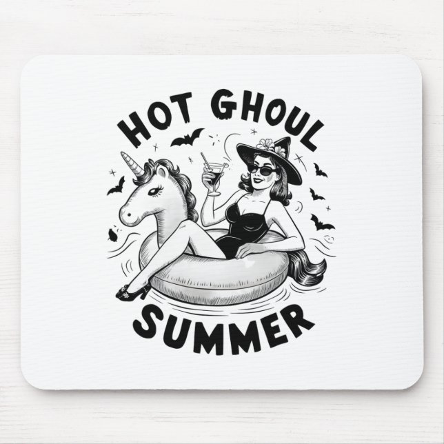 Hot Ghoul Summer Funny Halloween Outfit Costumes  Mouse Pad (Front)
