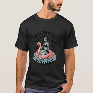 Hot Ghoul Summer Funny Zombie Gothic Spooky Retro  T-Shirt