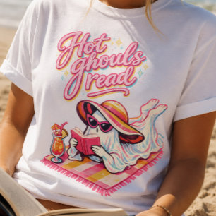 Hot Ghouls Read Summerween Book Lover T-Shirt