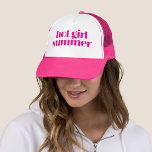 Hot Girl Summer Pink Trucker Hat   Retro Pink