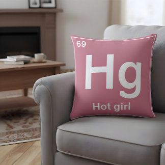 Hot Girl Throw Pillow