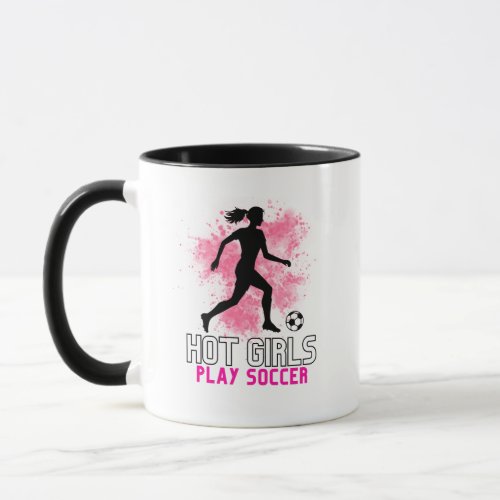 Hot girls play soccer mug