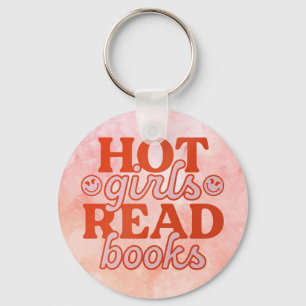 Hot Girls Read Books Keychain