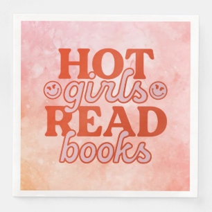 Hot Girls Read Books Paper Dinner Napkins