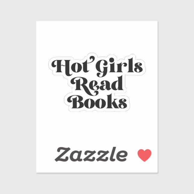 Hot Girls Read Books Sticker (Sheet)