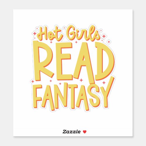 hot girls read fantasy  sticker