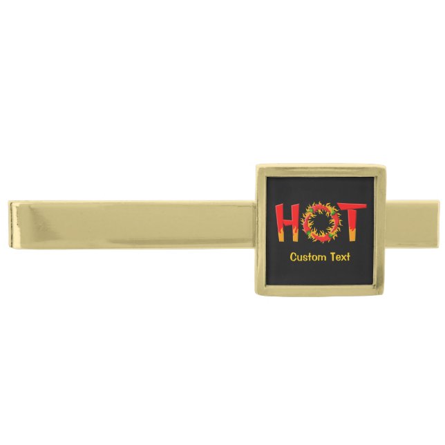 HOT GOLD FINISH TIE BAR (Front)