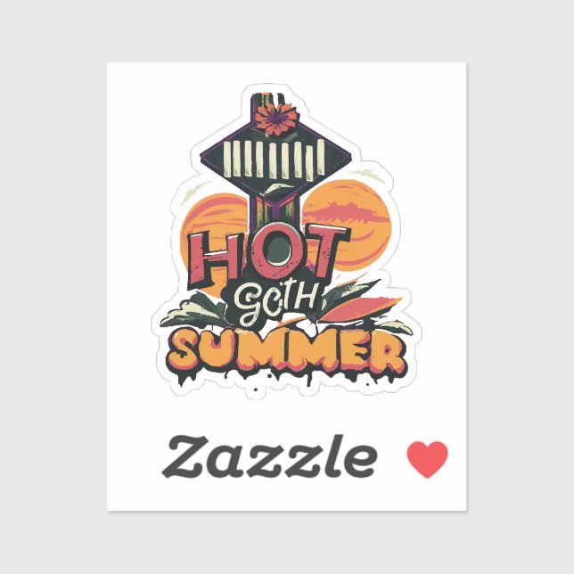 Hot Goth Summer Chic  Sticker (Sheet)