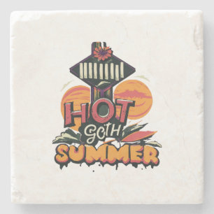 Hot Goth Summer Chic  Stone Coaster