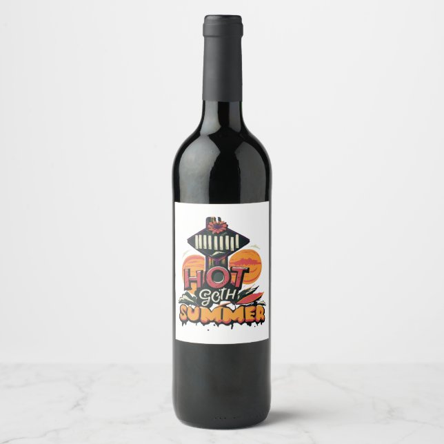 Hot Goth Summer Chic  Wine Label (Front)