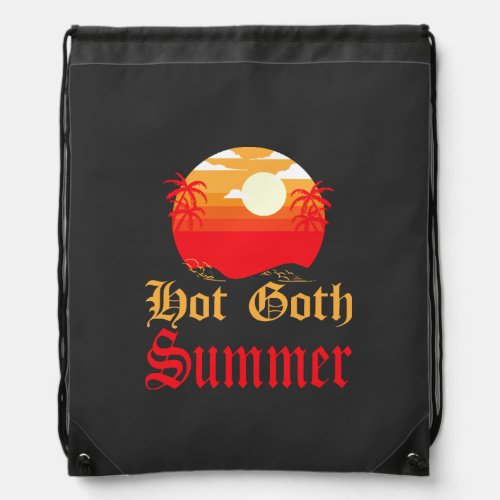 hot goth summer  drawstring bag