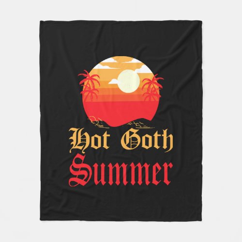 hot goth summer  fleece blanket